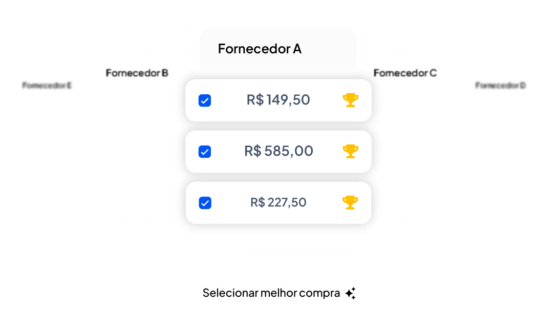 Imagem de cotação de fornecedores no sistema ERP Gestio